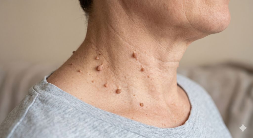 Simple Natural Inexpensive Removal of Skin Tags 1 Neck Arochordons