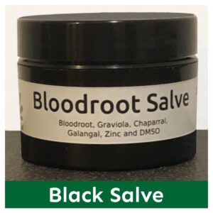 Black Salve in Cosmetic Jar